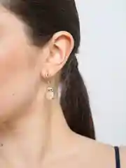 Серьги со стразами "Мишки", гвоздики