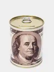 Копилка для денег, монет и купюр "100 долларов USD"