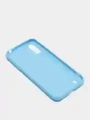 Голубой чехол Samsung Galaxy A01 силиконовый