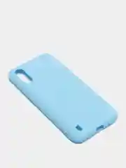 Голубой чехол Samsung Galaxy A01 силиконовый