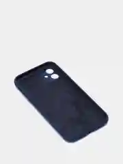 Синий меланж чехол Silicone Case для iPhone 13 /11/12/12 ProMax с защитой камеры с бархатной подкладкой