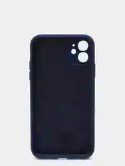 Синий меланж чехол Silicone Case для iPhone 13 /11/12/12 ProMax с защитой камеры с бархатной подкладкой