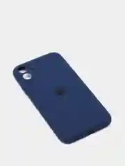Синий меланж чехол Silicone Case для iPhone 13 /11/12/12 ProMax с защитой камеры с бархатной подкладкой
