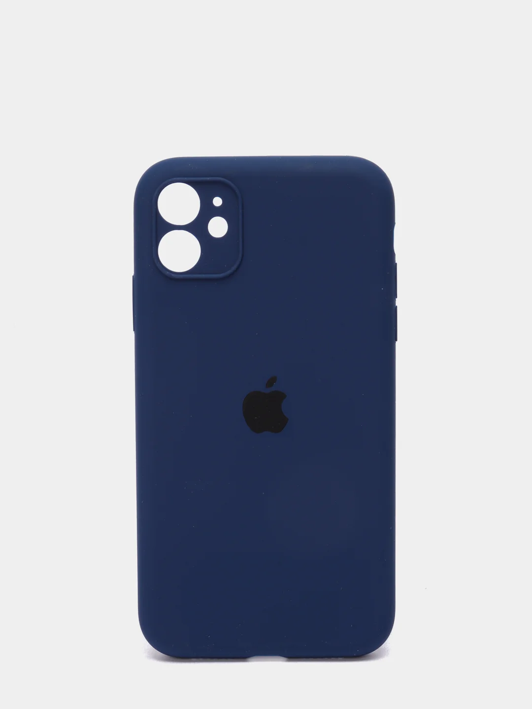 Синий меланж чехол Silicone Case для iPhone 13 /11/12/12 ProMax с защитой камеры с бархатной подкладкой