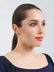 Серьги круглые со стразами
