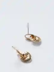 Серьги круглые со стразами