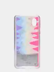 Терракотовый чехол Samsung Galaxy A01 Core, Галакси А01 силиконовый переливающийся жидкий с блестками
