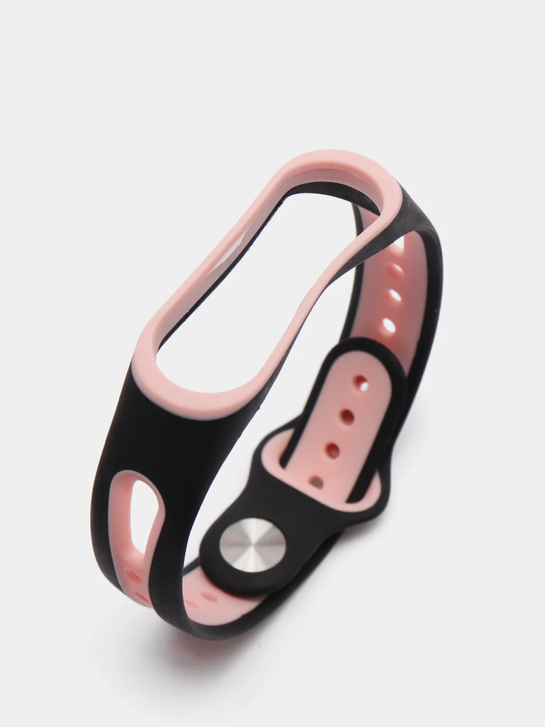 Розовый силиконовый ремешок спортивный для Xiaomi Mi Band 3 / 4 / 5/ 6