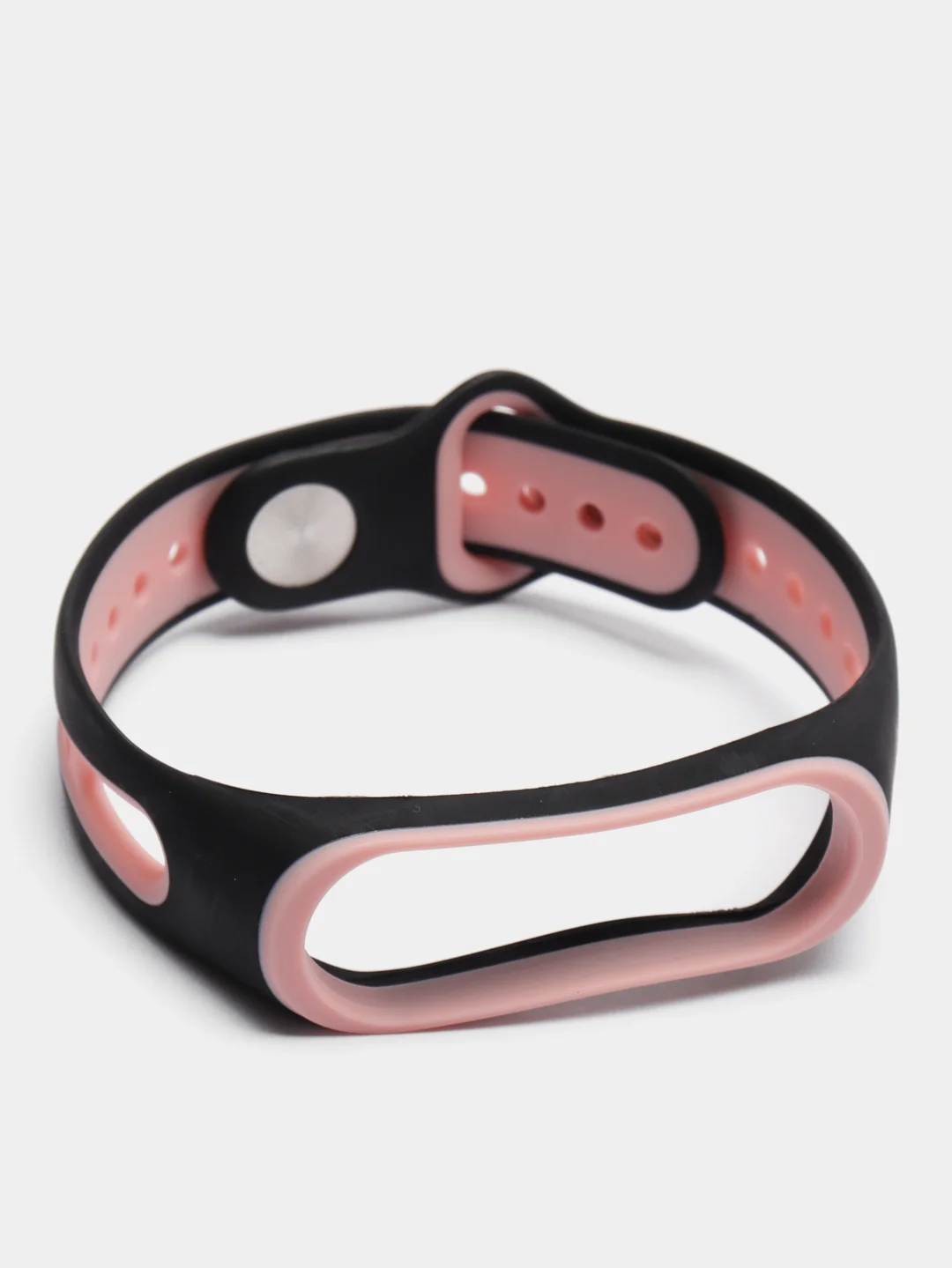 Розовый силиконовый ремешок спортивный для Xiaomi Mi Band 3 / 4 / 5/ 6