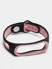 Розовый силиконовый ремешок спортивный для Xiaomi Mi Band 3 / 4 / 5/ 6
