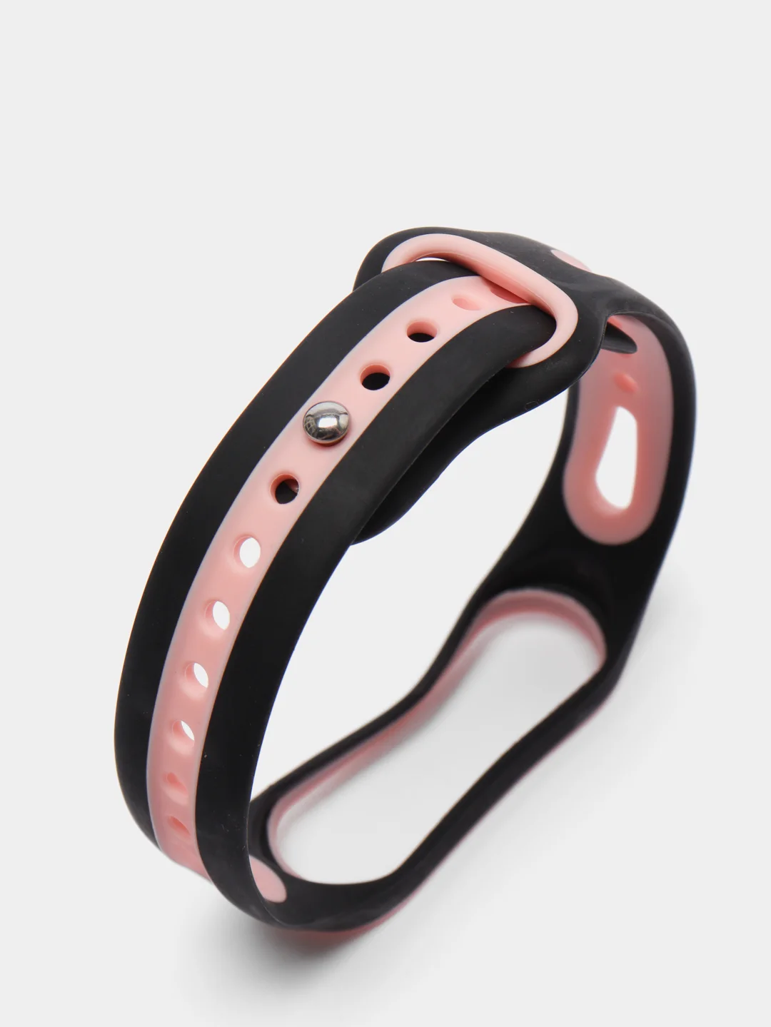 Розовый силиконовый ремешок спортивный для Xiaomi Mi Band 3 / 4 / 5/ 6