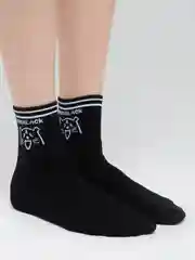 Угольный носки женские с принтом