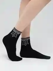 Угольный носки женские с принтом