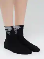 Черный носки женские с принтом