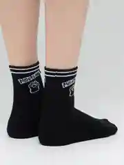 Черный носки женские с принтом