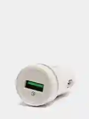 Белый автомобильное зарядное устройство Hoco Z27A, быстрая зарядка QC3.0, 1 x USB, до 3 A
