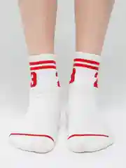 Красный носки унисекс с цифрами