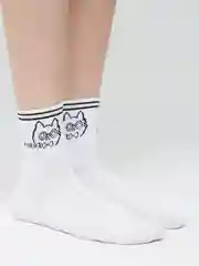 Белый носки женские с принтом