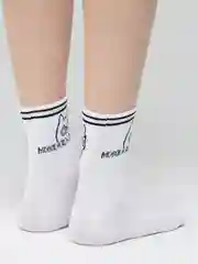 Белый носки женские с принтом