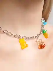 Цепочка украшение на шею с подвеской "Мишки"
