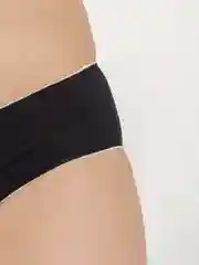 Черный бесшовные хлопковые женские трусики