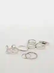 Серебряный стильные наборы  колец