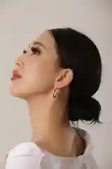 Золотой женские серьги геометрия
