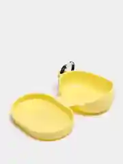 Лимонный чехол для наушников Xiaomi Airdots силиконовый+карабин
