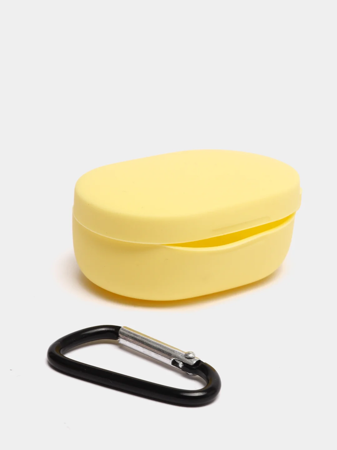 Лимонный чехол для наушников Xiaomi Airdots силиконовый+карабин