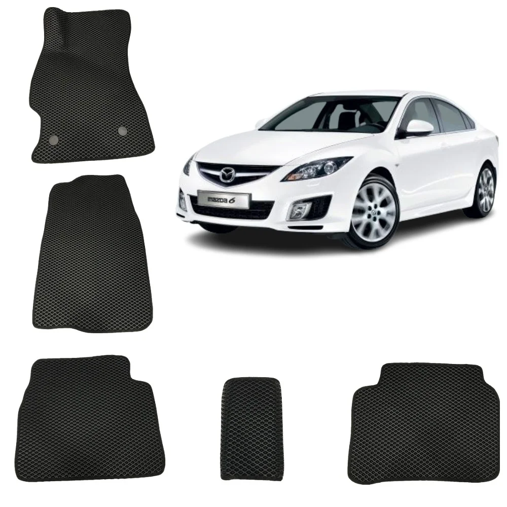 Черный 3-d Автомобильные EVA коврики для MAZDA 6 GH 2 поколение /  МАЗДА 6 ГХ (2 поколение)