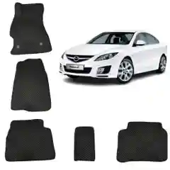 Черный 3-d Автомобильные EVA коврики для MAZDA 6 GH 2 поколение /  МАЗДА 6 ГХ (2 поколение)