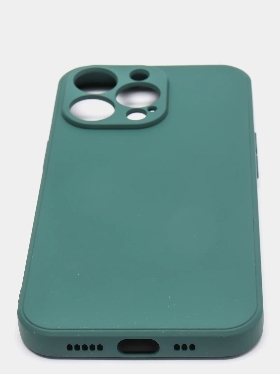 Тёмно-зелёный чехол с защитой камеры и мягкой подкладкой для iPhone 13 / 13 Pro / 12 Pro, 12 Pro Max, 11