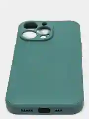 Тёмно-зелёный чехол с защитой камеры и мягкой подкладкой для iPhone 13 / 13 Pro / 12 Pro, 12 Pro Max, 11
