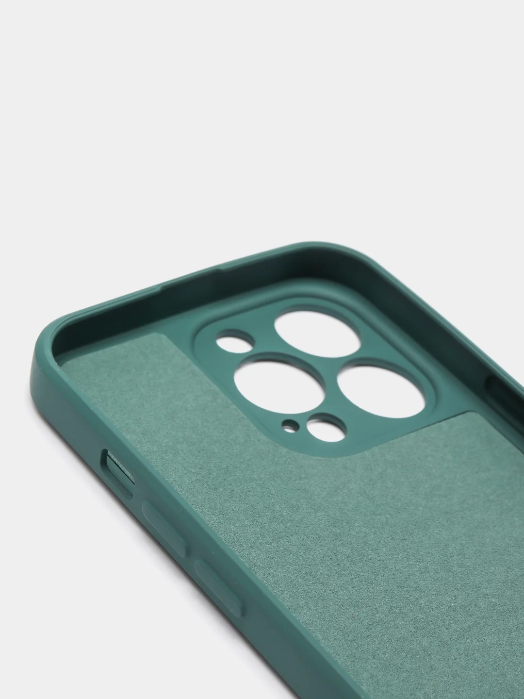 Тёмно-зелёный чехол с защитой камеры и мягкой подкладкой для iPhone 13 / 13 Pro / 12 Pro, 12 Pro Max, 11
