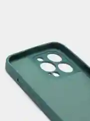 Тёмно-зелёный чехол с защитой камеры и мягкой подкладкой для iPhone 13 / 13 Pro / 12 Pro, 12 Pro Max, 11