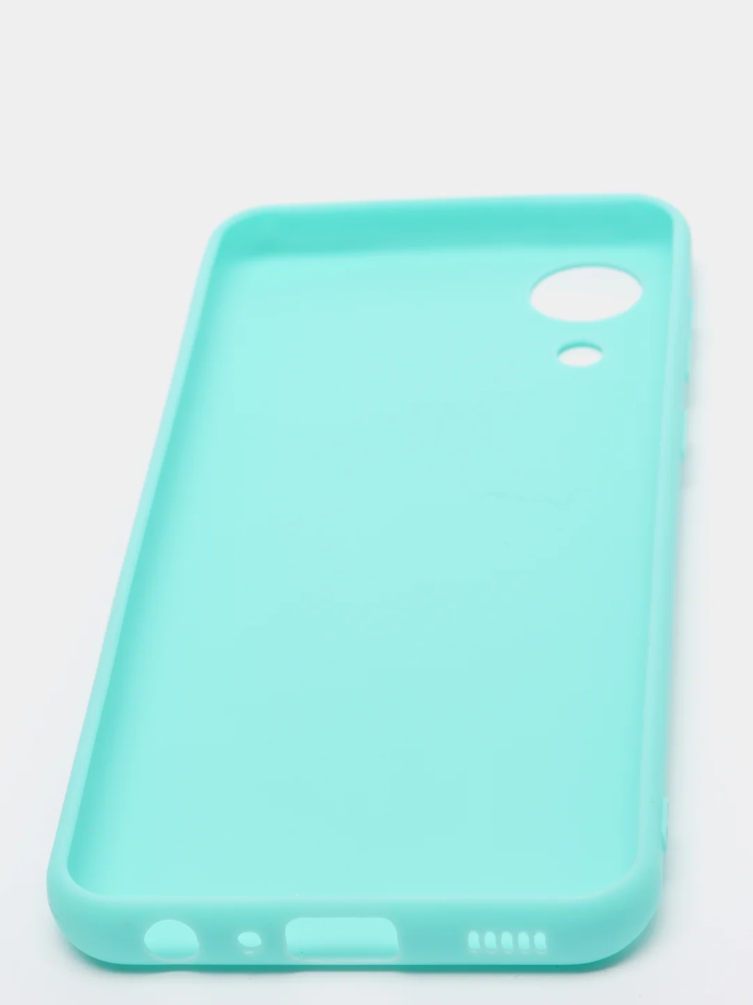 Бирюзовый чехол Samsung Galaxy A03 core, силиконовый