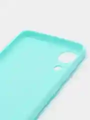 Бирюзовый чехол Samsung Galaxy A03 core, силиконовый