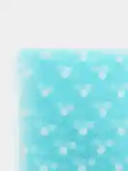 Бирюзовый фатин в горошек, 5,5 см