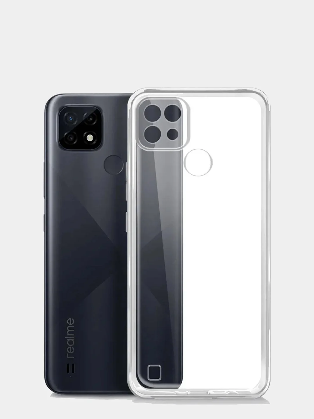 Прозрачный чехол для Realme C21 силиконовый матовый, цветной