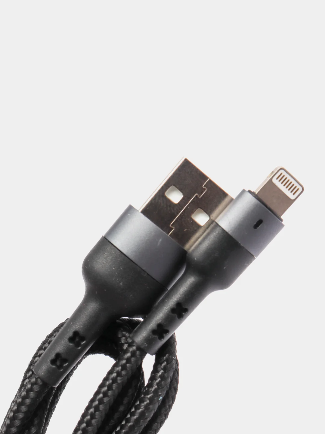 Кабель зарядка USB iphone lightning USAMS US-SJ312 U26, 1 o.m, 2.0A, нейлон, черный