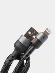 Кабель зарядка USB iphone lightning USAMS US-SJ312 U26, 1 o.m, 2.0A, нейлон, черный