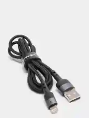 Кабель зарядка USB iphone lightning USAMS US-SJ312 U26, 1 o.m, 2.0A, нейлон, черный