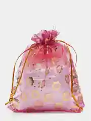 Тёмно-розовый мешочек из органзы для подарка, 3 размера/9 вариантов