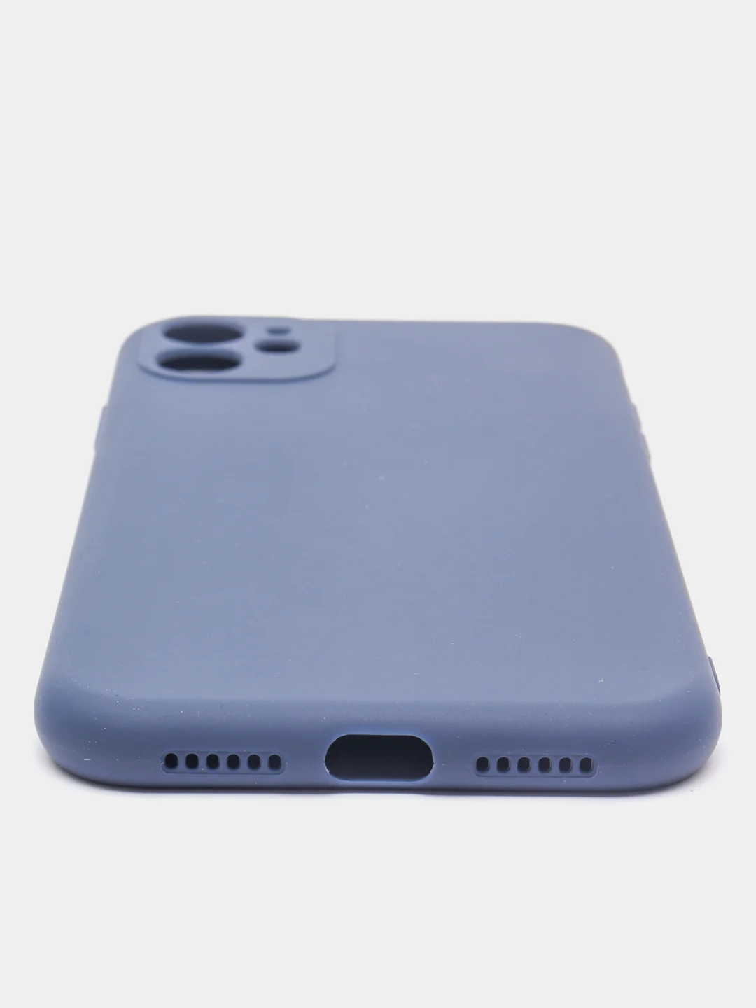 Темно-синий чехол силиконовый для iPhone 7, 8 SE 2020, 11, 12, 13, Pro, Max, mini, защита камеры