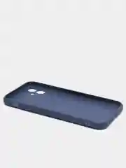 Темно-синий чехол силиконовый для iPhone 7, 8 SE 2020, 11, 12, 13, Pro, Max, mini, защита камеры