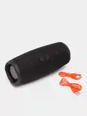 Красный колонка Bluetooth портативная со светомузыкой RGB