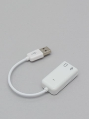 Аудио адаптер-переходник USB для микрофона, два разъема mini-jack 3.5 мм