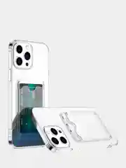 Силиконовый чехол с карманом для карты iPhone Xs, XR, 11, 11 pro, 12, 12 pro, 13, 13 pro