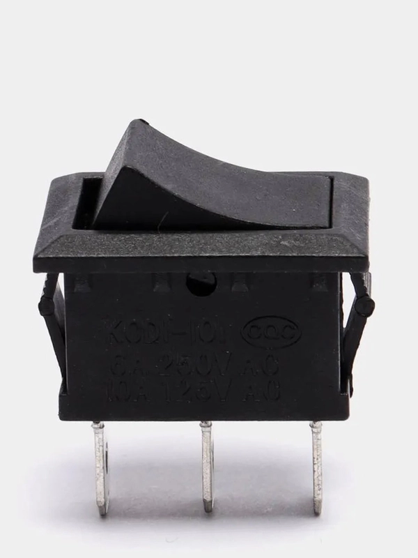 Переключатель KCD1-101 on-on черный (6A 250VAC) (3 контакта) (5 штук)