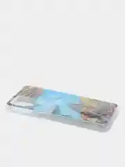 Голубой чехол Samsung Galaxy A22, M22, M32, Самсунг Галакси А22, М22, М32 силиконовый с рисунком
